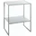 Haku-Möbel Beistelltisch rechteckig Metall grau 45,0 x 35,0 x 60,0 cm, 1 St.