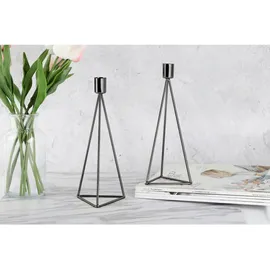 Echtwerk Kerzenhalter Set Modern Big Metall Schwarz