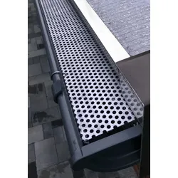 Dachrinnen Laubschutzgitter für Dachrinnenbreite 78 mm (Typ 250) Aluminium-Blank