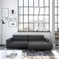 Musterring Ecksofa LUCIA zeitlos, bequem, schöne Detailverarbeitung Breite 296cm, L-Form schwarz