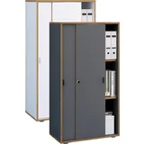 VCM my office Schiebetürenschrank Salia, 920737 anthrazit, honig-eiche 2 Fachböden 60,0 x 37,4 x 109,7 cm