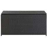 furnicato Gartenbox Poly Rattan 100x50x50 cm Schwarz (1 St) schwarz