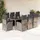vidaXL Garten-Essgruppe 9-tlg. Grau