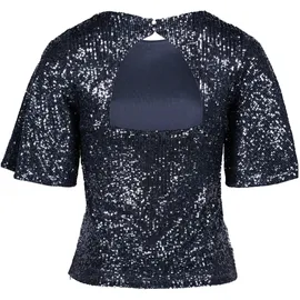 Vera Mont Pailletten-Bluse mit Flügelärmeln in Night sky), | Gr.: 38,
