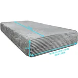 ASPERO Spannbettlaken Flanell 160 x 200 cm grau 2 St.