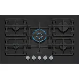 Siemens iQ500 EP7A6QI40, Schwarz, Integriert, 75 cm, Gaskochfeld, Gehärtetes Glas, 5 Zone(n) - Schwarz