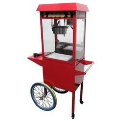 CombiSteel Popcorn - Maschine Inkl. Räder Nostalgie Retro