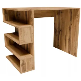 OEM Cr3-stern T-12 Schreibtisch 90 Cm, Eiche Wotan, Mit Regalen Für Jugendzimmer