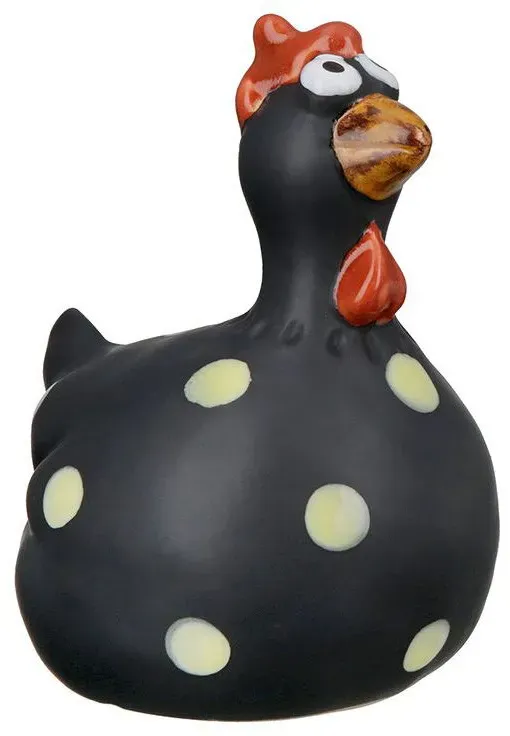 Deko Huhn Chantal 13cm schwarz