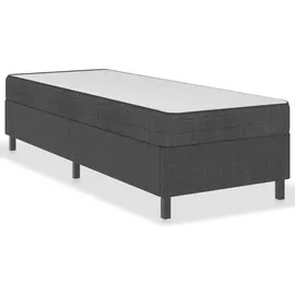 vidaXL Boxspringbett 100 x 200 cm Dunkelgrau
