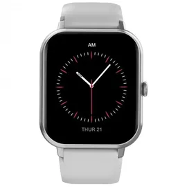 DCU TECNOLOGIC Curved Glass Pro BT 46 mm Kunststoffgehäuse grau Silikonarmband grau One Size