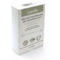 Larelle Bio Wattestäbchen 200 Stück mit Papierschaft, GOTS Ecocert, Perfekt für die tägliche Kosmetik und Körperpflege
