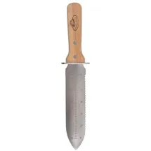 Esschert Design Hori Hori Pflanzmesser & Scheide aus Edelstahl Eschenholz Polyester, 8,2 x 3,0 x 32,2 cm