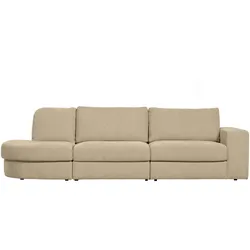 Sofa Family aus Webstoff Links, Sand