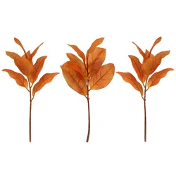 Kunstblume I.GE.A. "Künstlicher Herbstlaub-Busch", orange, B:17cm H:36cm L:14cm, Polyester, Kunstpflanzen, Kunstpflanze Sträuße Bouquet Herbstdeko Blumendeko herbstliche Blätter