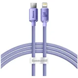 Baseus Crystal Shine USB-C auf Lightning Kabel, 20w, Pd, 1,2m Lila