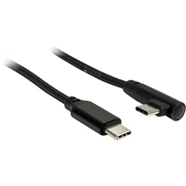 Inter-Tech Kabel Type C auf Type C 90 Grad, 1m schwarz