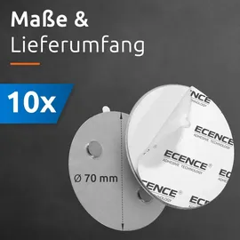ECENCE Magnethalterung Weiß 10 St.