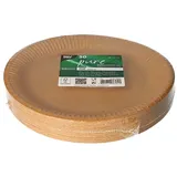 Papstar Papp-Teller "pure" rund, 230 mm, braun, 50er