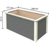 Karibu Hochbeet 28 mm 203 x 92 x 105 cm terragrau