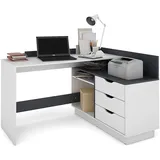 byLIVING Belfast Breite 129 cm, weiß/anthrazit,