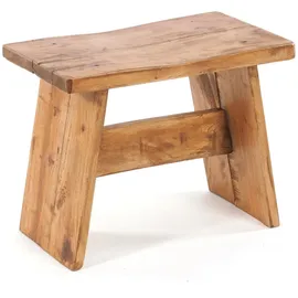 DESIGN DELIGHTS Hocker Mahagoni 40 x 31 x 25 cm Beige