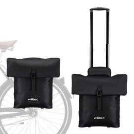 Wiltec Fahrrad-Trolley Gepäckträgertasche schwarz