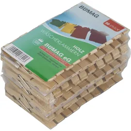 BÜMAG Wäscheklammern 7601 Holz 50 Stück