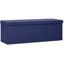 vidaXL Sitzbank Faltbar Blau 110 x 40 x 48 cm
