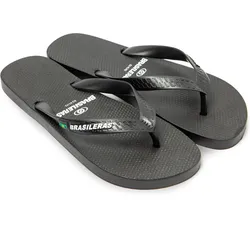 Schwarze BRASILERAS Herren-Flip-Flops mit rutschfesten Sohlen 43