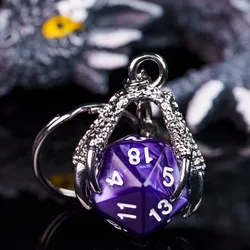 Schlüsselanhänger D20 Claw - Purple