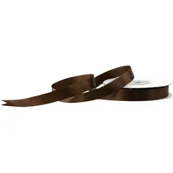 Creativery 12mm Satinband 25m Schleifenband Geschenkband Stoffband Bastelband Dunkelbraun
