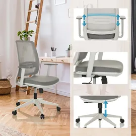 HJH Office PROFONDO ECO W Netzstoff Grau