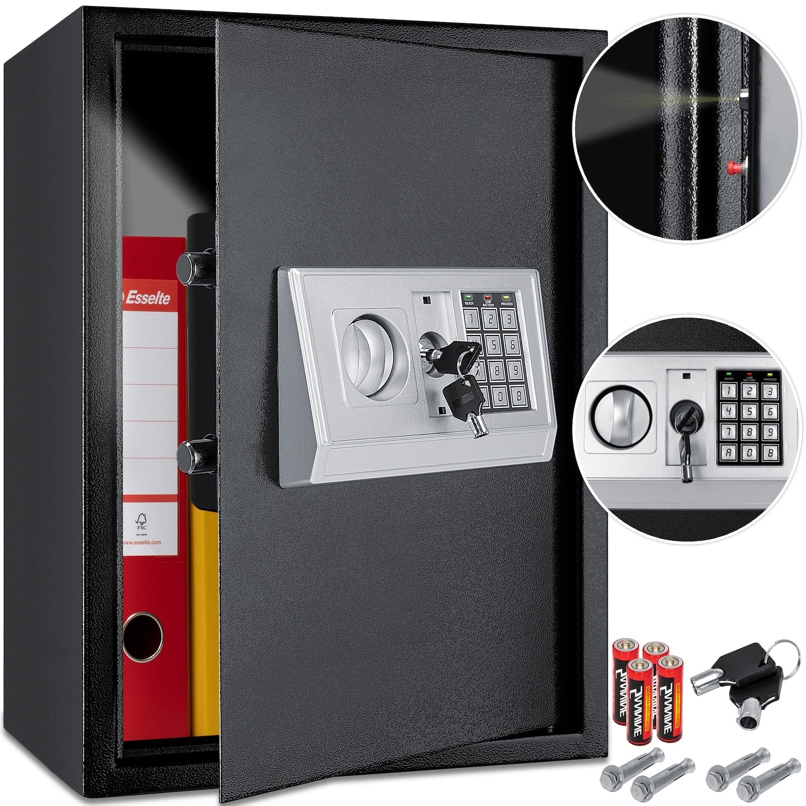 KESSER® Elektronischer Safe Tresor Geldschrank Wandtresor Wandsafe 50x35x34,5