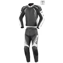BÜSE Silverstone Pro Damen Motorrad Lederkombi Schwarz/Weiß 42