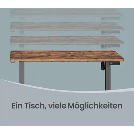 VASAGLE Schreibtisch Höhenverstellbar Braun