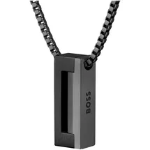Boss Kette mit Anhänger 1580750 Schwarz / Edelstahl