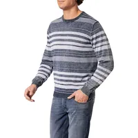 PIONEER JEANS Strickpullover mit Streifenmuster Gr. M, indigo washed, , 26080325-M