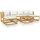 vidaXL Garten-Lounge-Set 7-tlg. creme massivholz akazie