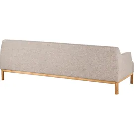 Beliani Sofa 3-Sitzer Sosjo Stoff Hellbraun