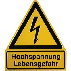 Warnschild Hochspannung Lebensgefahr 210 x 238 mm