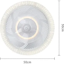 JDONG 50 cm Deckenventilator Weiß