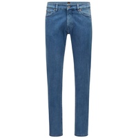 HUGO BOSS BOSS ORANGE Regular-fit-Jeans Maine BC-L-P mit Leder-Badge blau