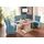 exxpo - sofa fashion Sessel Costa Hochlehnsessel 52 x 95 x 71 cm Blau mit Rollen