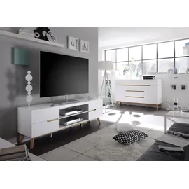 MCA Furniture Cervo TV-Lowboard 1690 mm weiß matt/Eiche