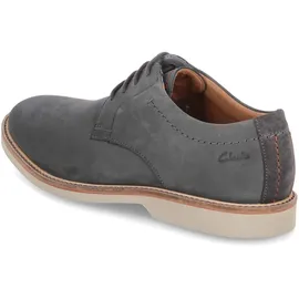 CLARKS Atticus Lt Lace Oxford, Dunkelgraues Nubuk, 43 EU
