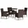 vidaXL Garten-Bistro-Set 5-tlg. Braun