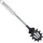 KitchenCraft Professioneller Spaghetti Löffel Edelstahl mit antihaftbeschichteten Nylonkopf, 35 cm, Silber/Schwarz