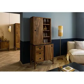 Massivmoebel24 Buffet Mango 80 x 45 x 180 cm braun geölt