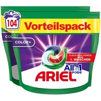 Ariel All-in-1, Pods Color, Kraftvolle Fleckenentfernung in nur 1 Waschgang